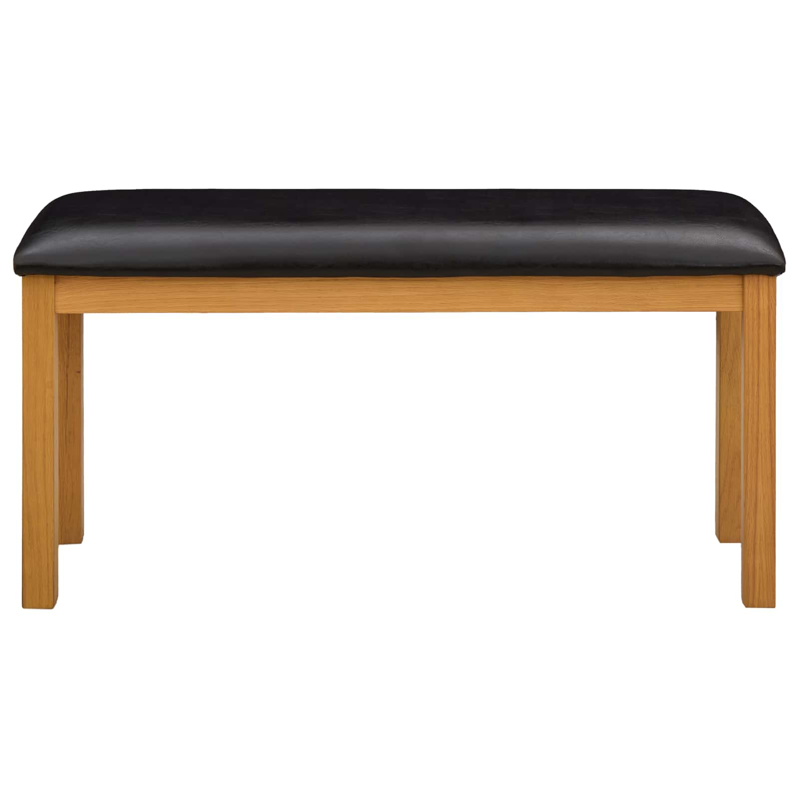 Eetbank 95 x 32 x 45 cm Massief Eikenhout Zwart