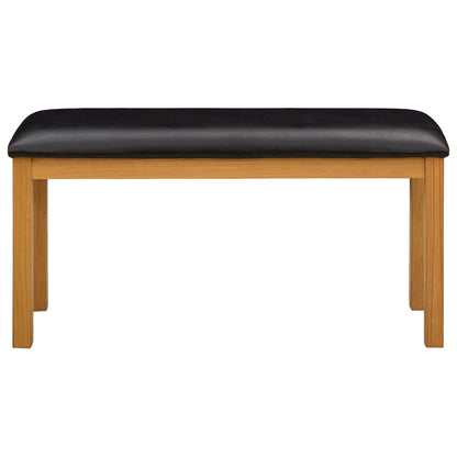 Eetbank 95 x 32 x 45 cm Massief Eikenhout Zwart
