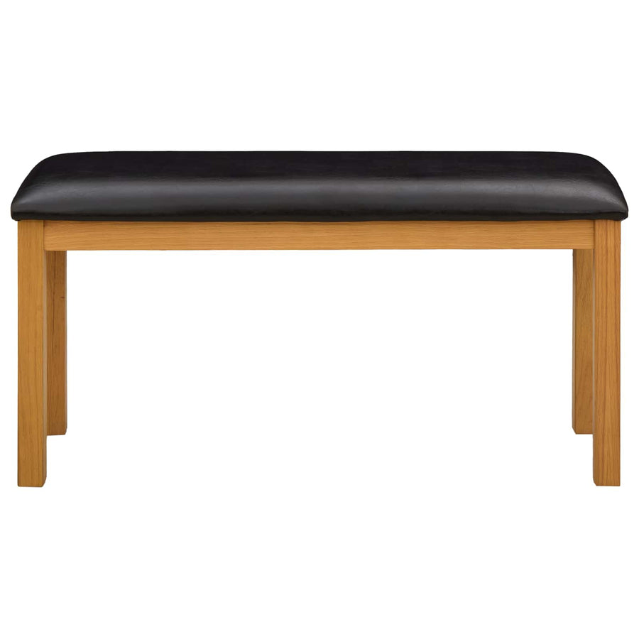 Eetbank 95 x 32 x 45 cm Massief Eikenhout Zwart