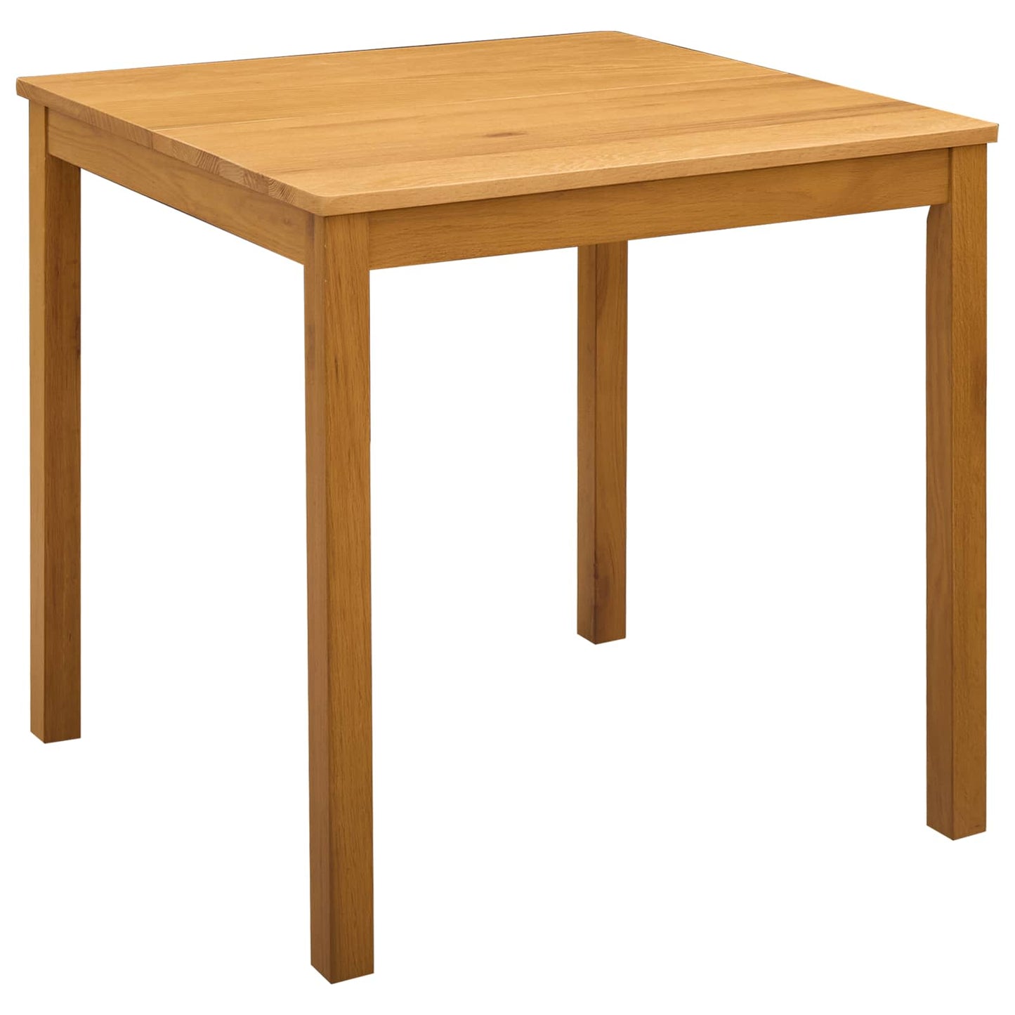 Eettafel 75 x 75 x 75,5 cm Massief Eikenhout Naturel Vierkant