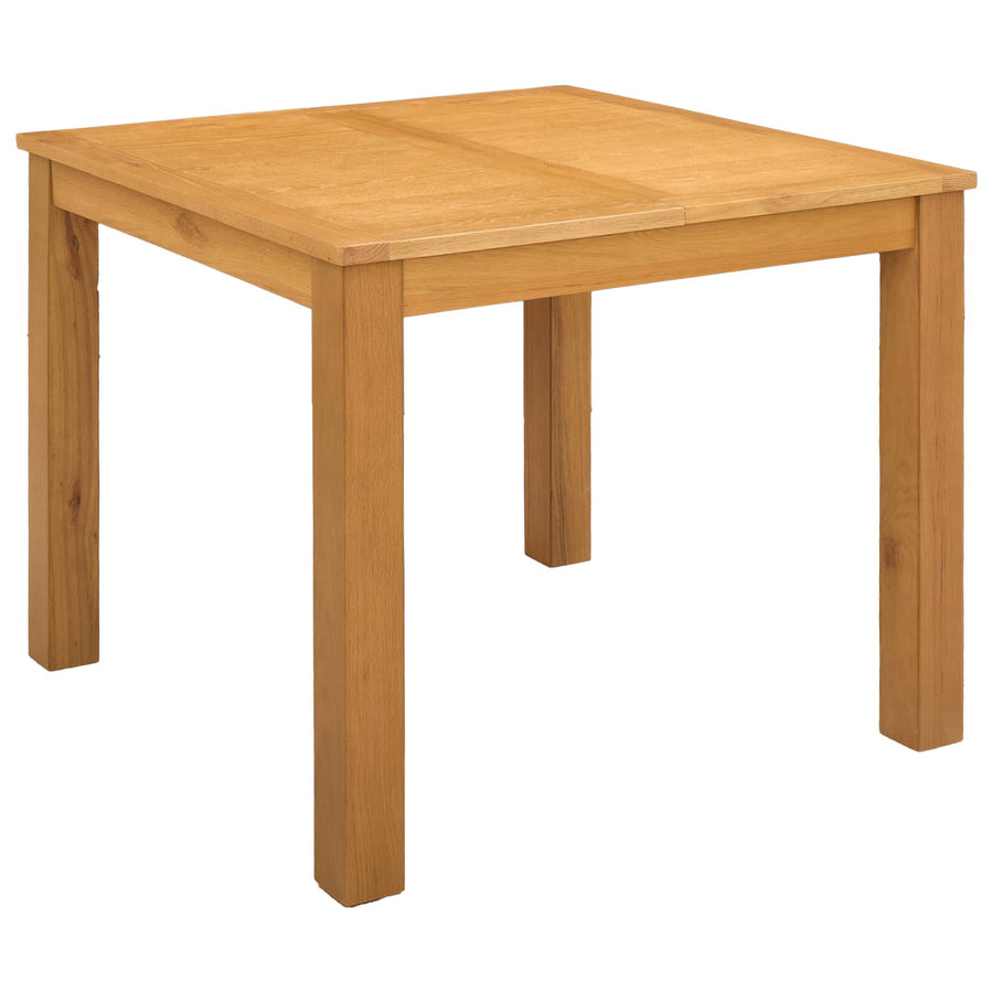 Eettafel 90 x 90 x 75 cm Massief Eikenhout Naturel Vierkant