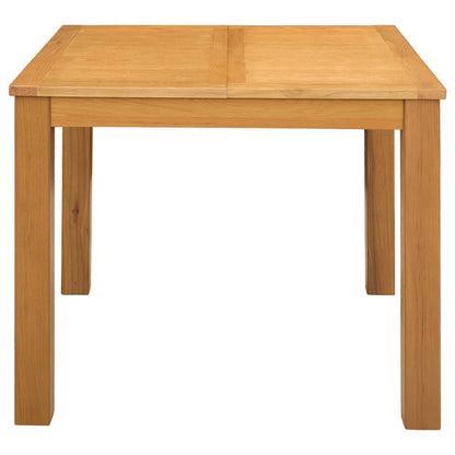 Eettafel 90 x 90 x 75 cm Massief Eikenhout Naturel Vierkant