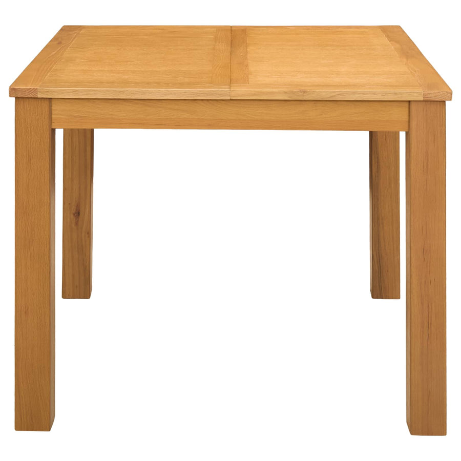 Eettafel 90 x 90 x 75 cm Massief Eikenhout Naturel Vierkant