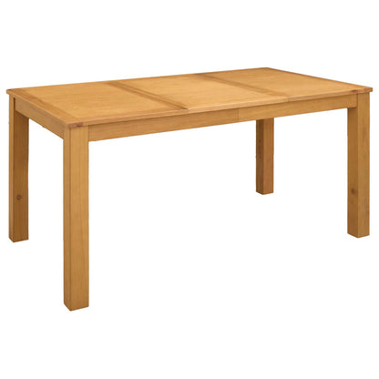 Eettafel 150 x 85 x 75 cm Massief Eikenhout Naturel Rechthoekig