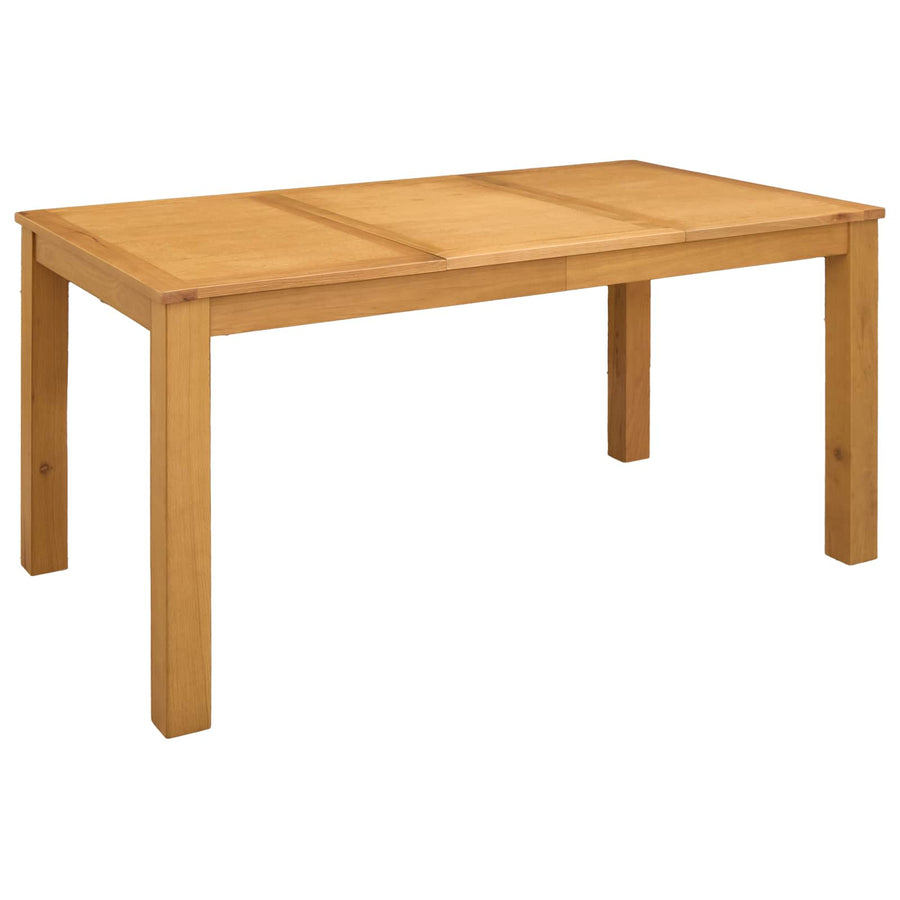 Eettafel 150 x 85 x 75 cm Massief Eikenhout Naturel Rechthoekig
