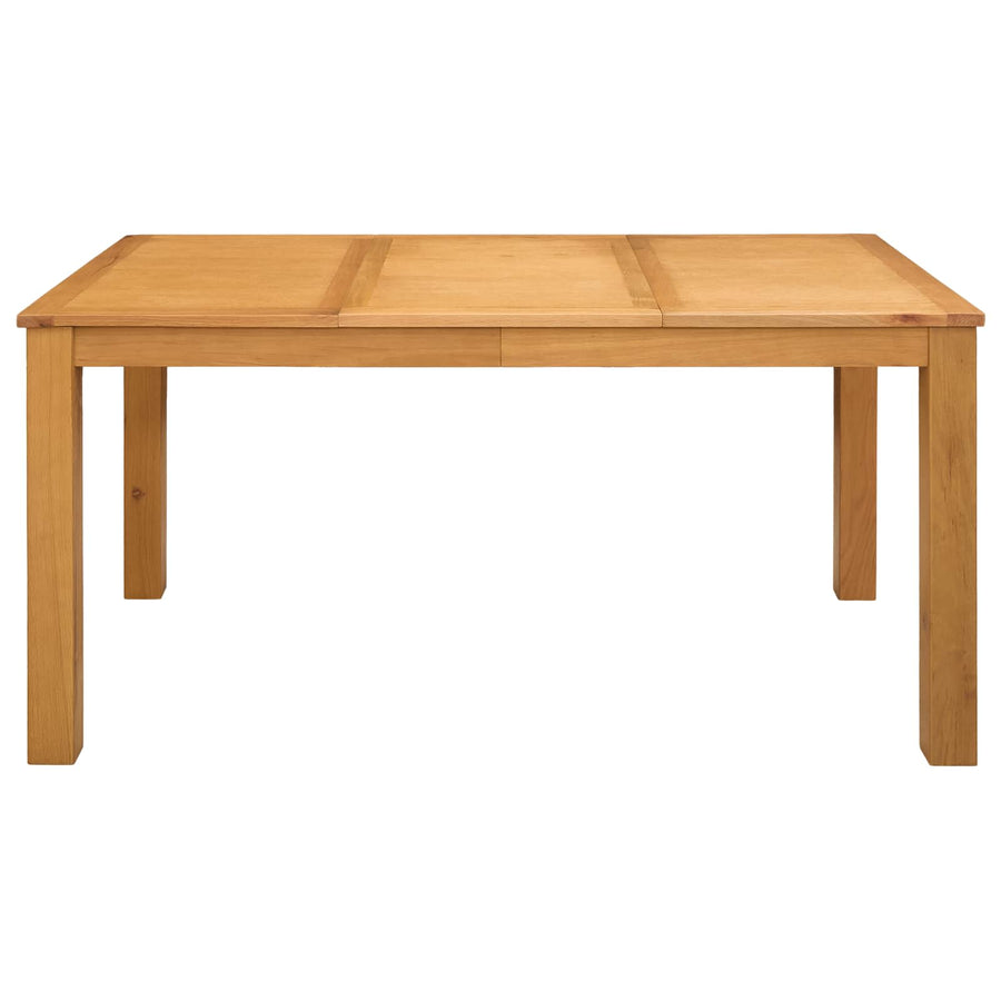 Eettafel 150 x 85 x 75 cm Massief Eikenhout Naturel Rechthoekig