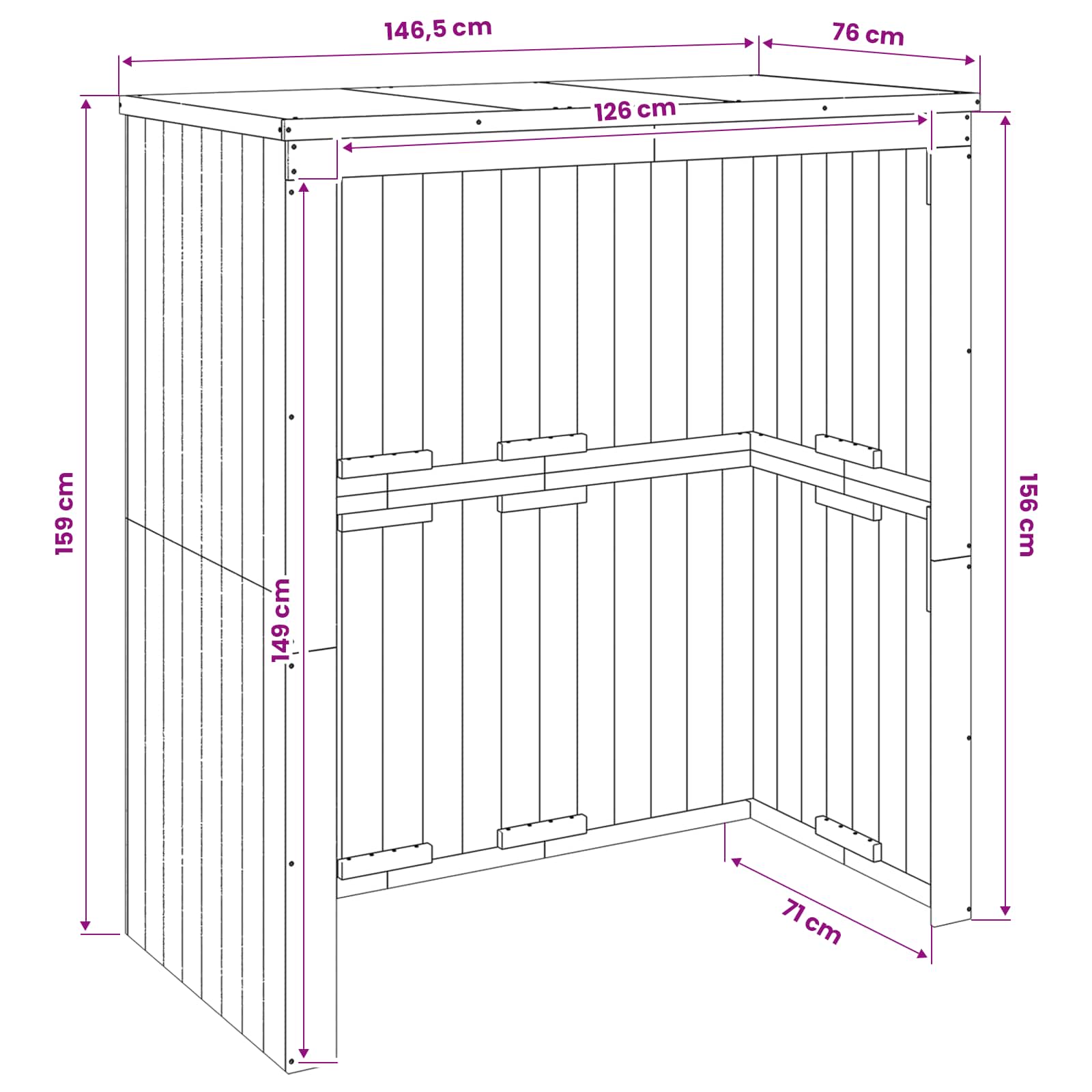 Containerombouw Geïmpregneerd grenenhout