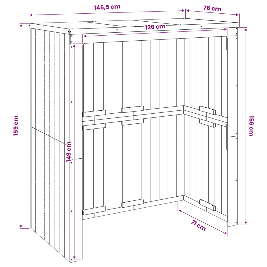 Containerombouw Geïmpregneerd grenenhout