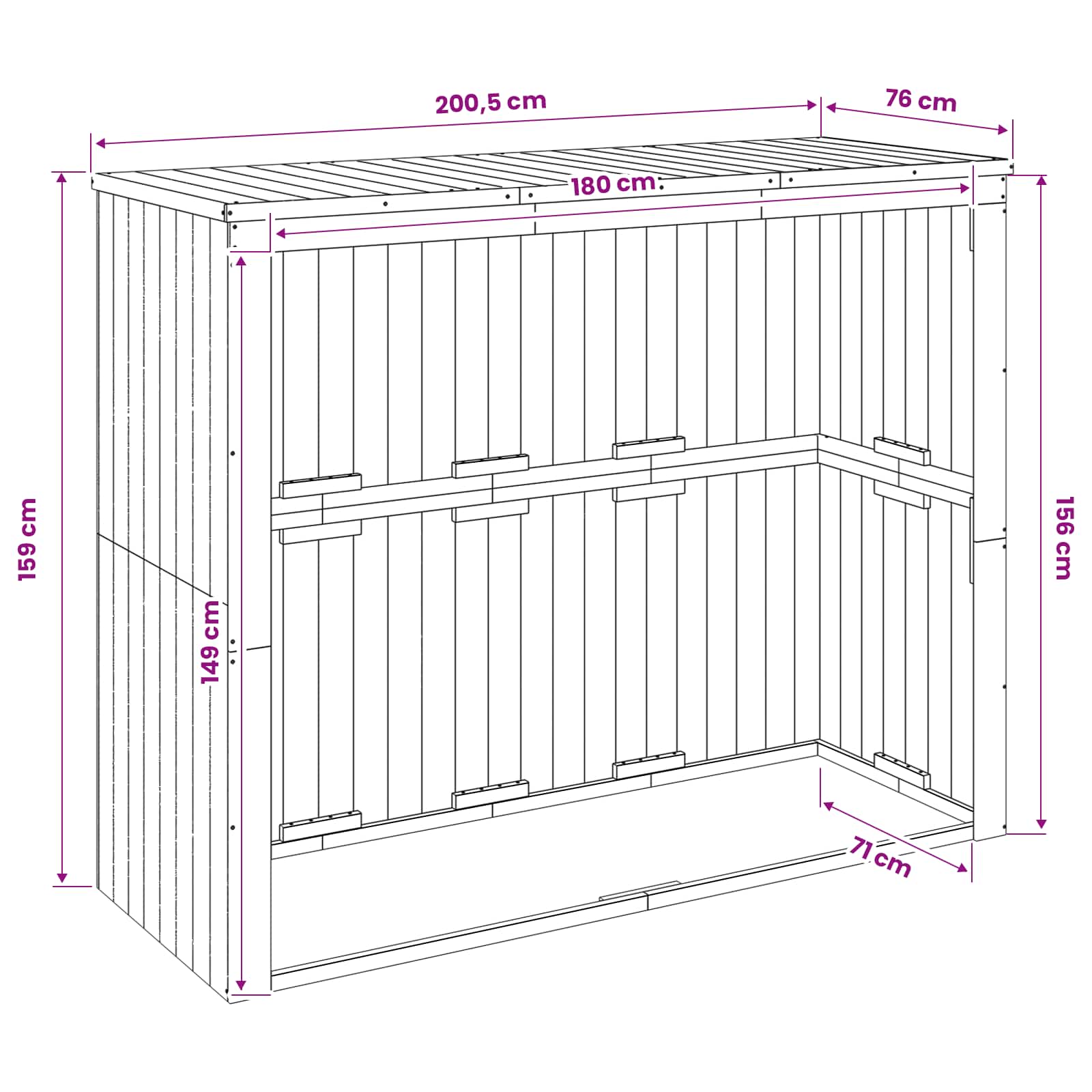 Containerombouw Geïmpregneerd grenenhout