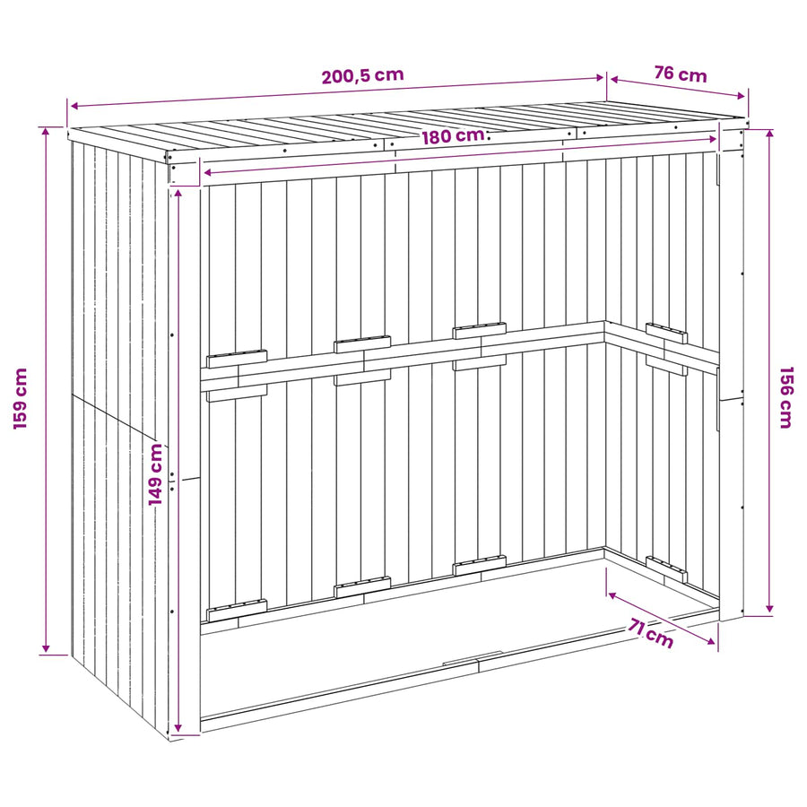 Containerombouw Geïmpregneerd grenenhout