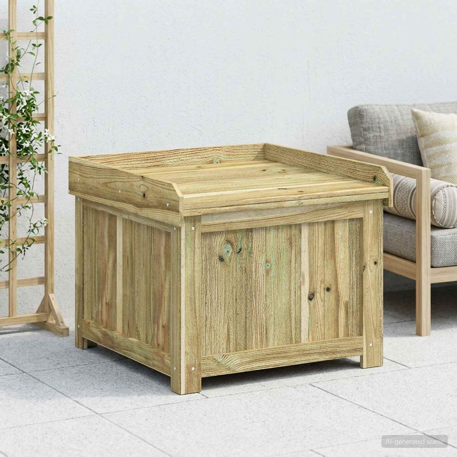 Kussenbox voor buiten Geïmpregneerd grenenhout 58,5 x 60 x 47 cm