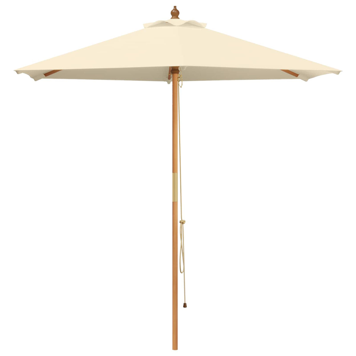 Buiten Eetset met Parasol 8 st 6-zits Crèmewit