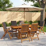 Eetset tuin 8-delig acaciahout met parasol antraciet