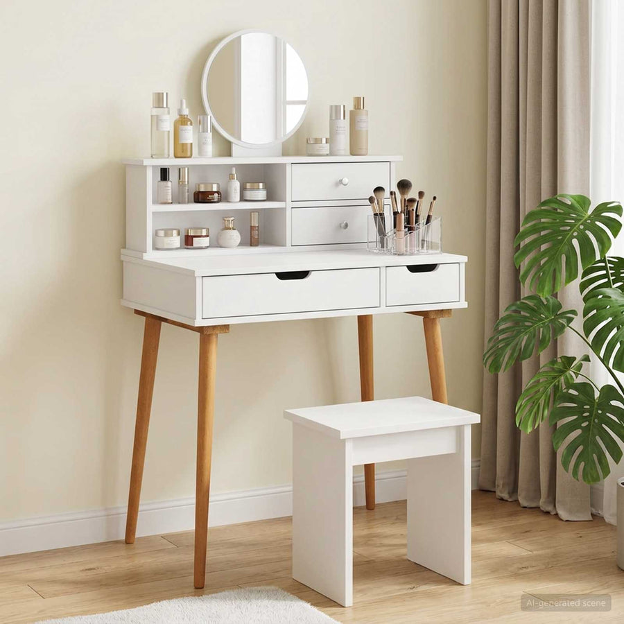 Toilettafel Set FAUSKE 2 st Wit 76 x 50 x 103,5 cm