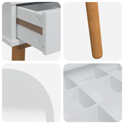 Toilettafel Set FAUSKE 2 pcs Wit 76 x 50 x 143 cm
