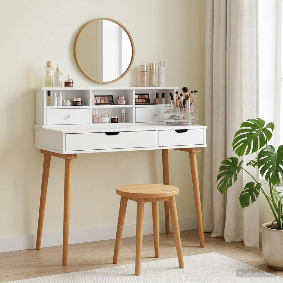 Toilettafel Set FAUSKE 2 pcs Wit 100 x 50 x 103,5 cm