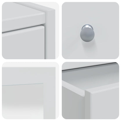 Toilettafel Set FAUSKE 3 st Wit 76 x 50 x 143 cm