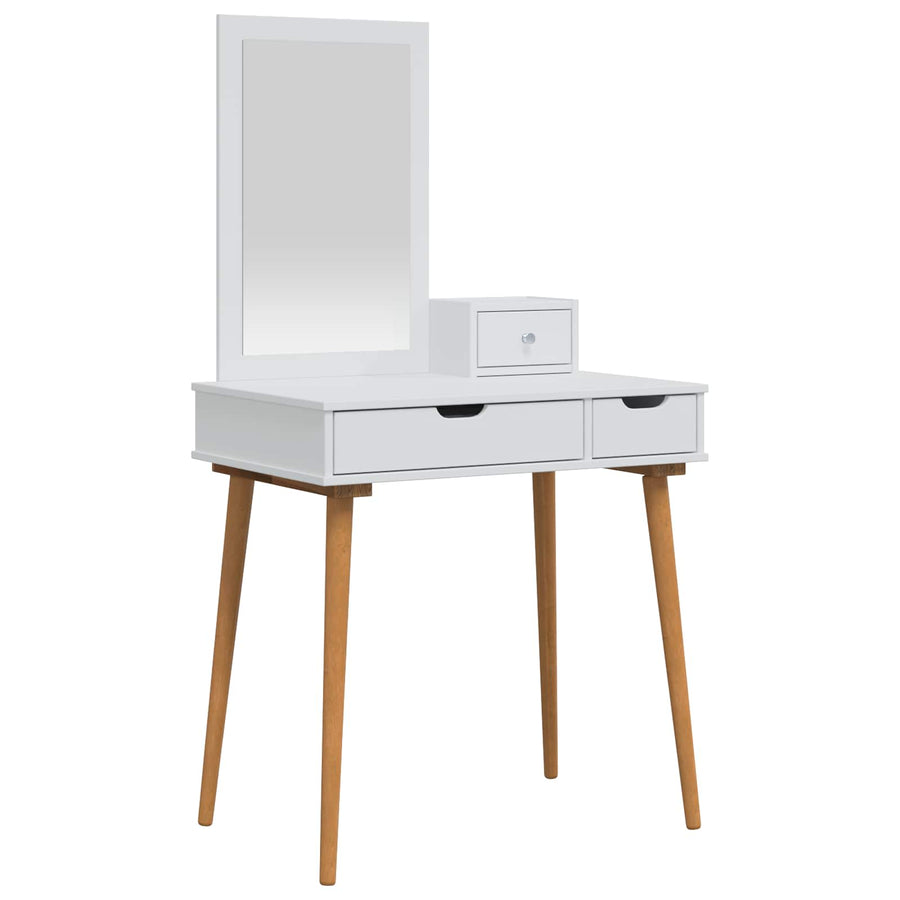 Toilettafel Set FAUSKE 3 st Wit 76 x 50 x 143 cm