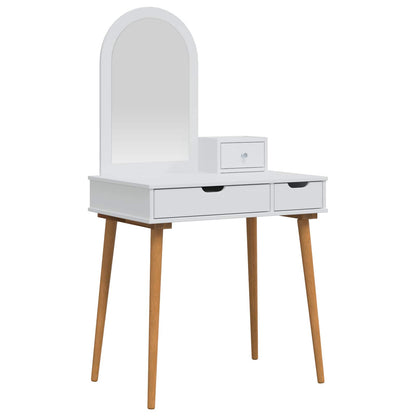 Toilettafel Set FAUSKE 3 st Wit 76 x 50 x 143 cm