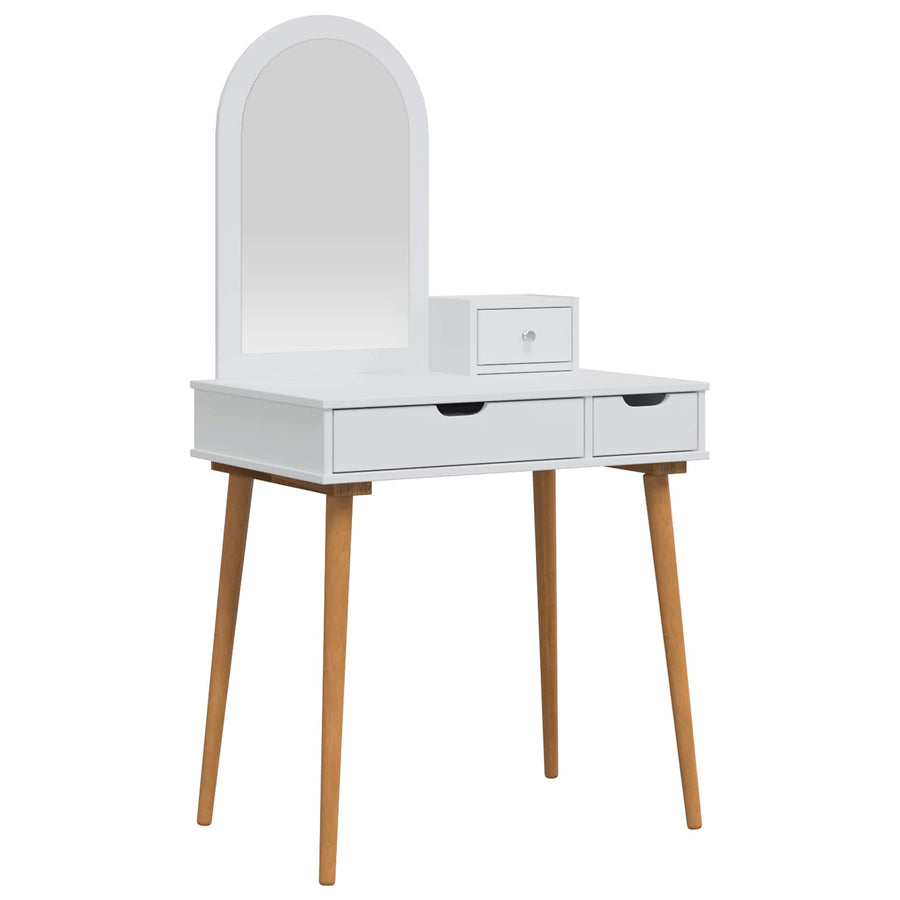 Toilettafel Set FAUSKE 3 st Wit 76 x 50 x 143 cm