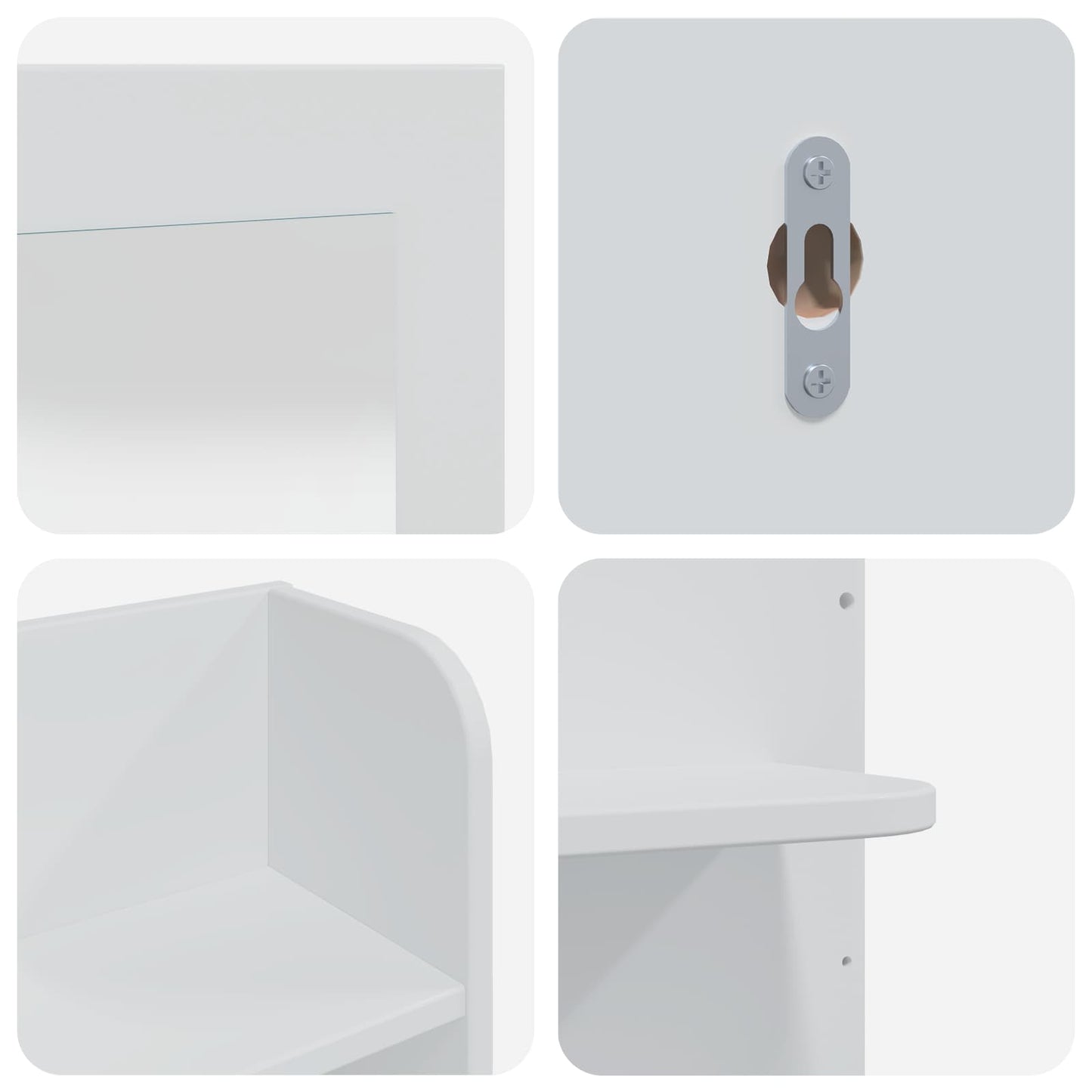 Toilettafel Set FAUSKE 3 pcs Wit 76 x 50 x 143 cm
