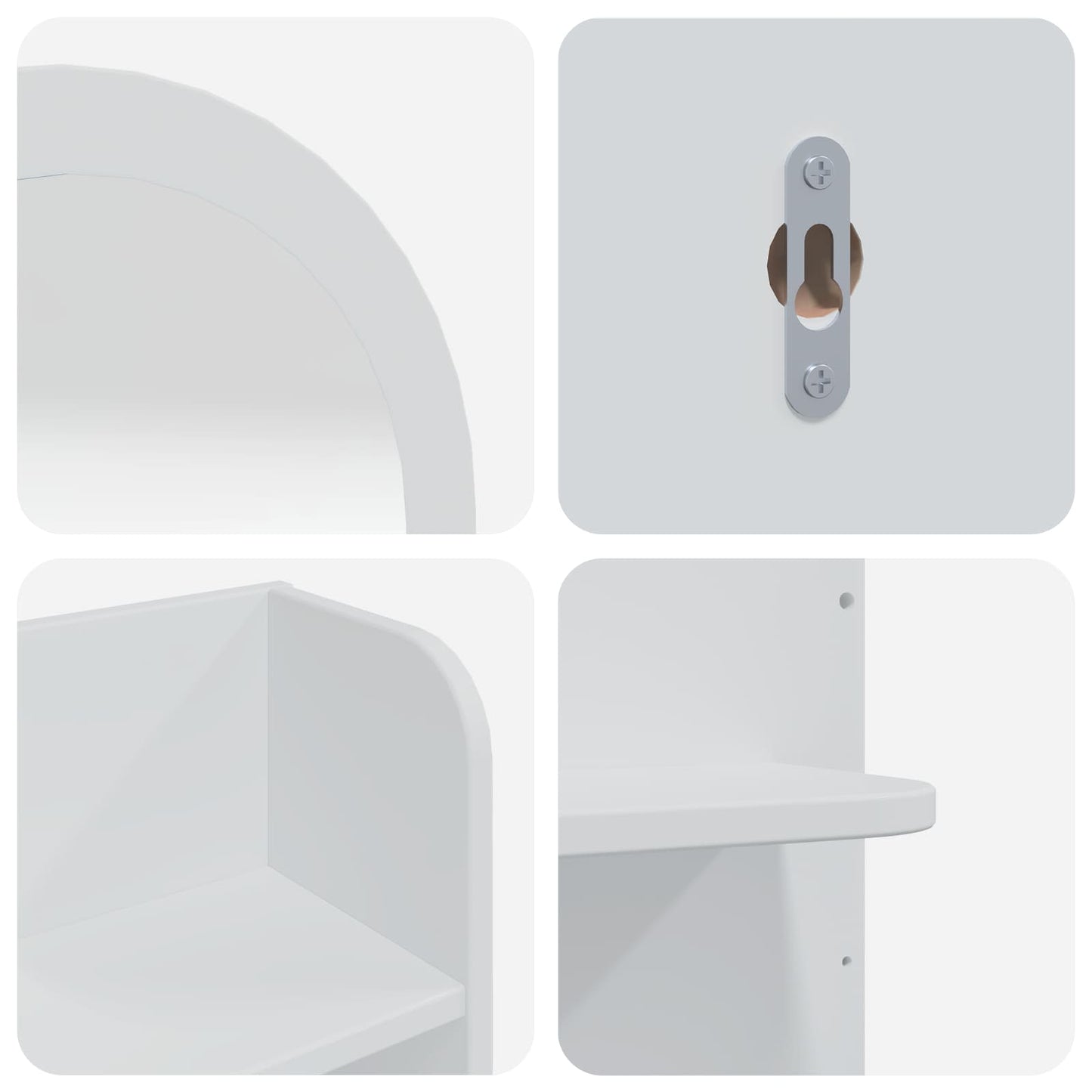 Toilettafel Set FAUSKE 3 pcs Wit 76 x 50 x 143 cm