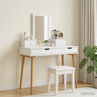 Kaptafel 100x50x143 cm wit massief grenenhout