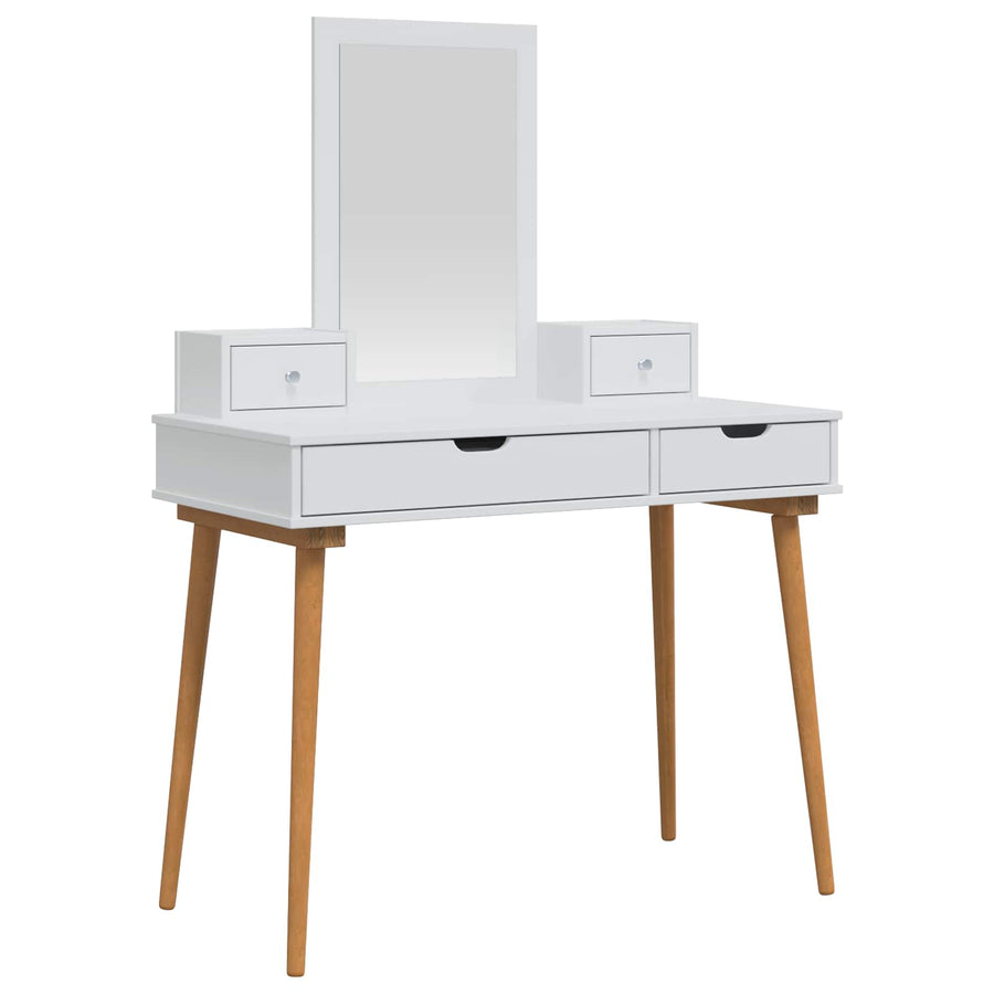 Toilettafel Set FAUSKE 4 st Wit 100 x 50 x 143 cm