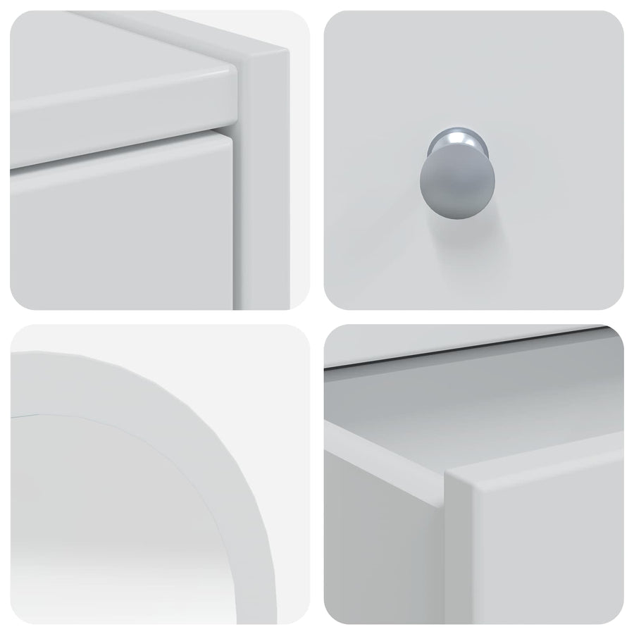 Toilettafel Set FAUSKE 4 st Wit 100 x 50 x 143 cm