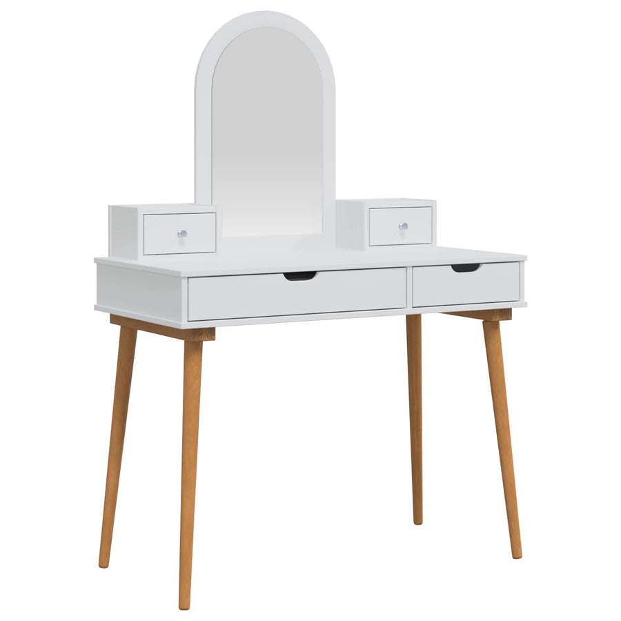 Toilettafel Set FAUSKE 4 st Wit 100 x 50 x 143 cm
