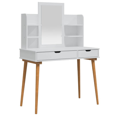 Toilettafel Set FAUSKE 4 pcs Wit 100 x 50 x 143 cm