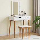 Toilettafel Set FAUSKE 3 pcs Wit 76 x 50 x 143 cm