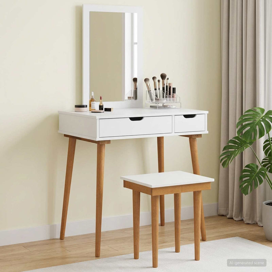 Toilettafel Set FAUSKE 3 pcs Wit 76 x 50 x 143 cm