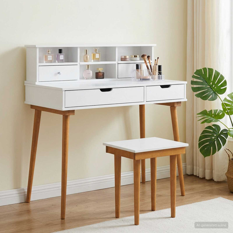 Toilettafel Set FAUSKE 3 pcs Wit 100 x 50 x 103,5 cm