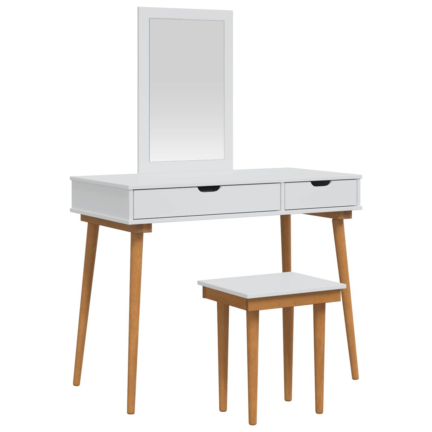 Toilettafel Set FAUSKE 3 pcs Wit 100 x 50 x 143 cm