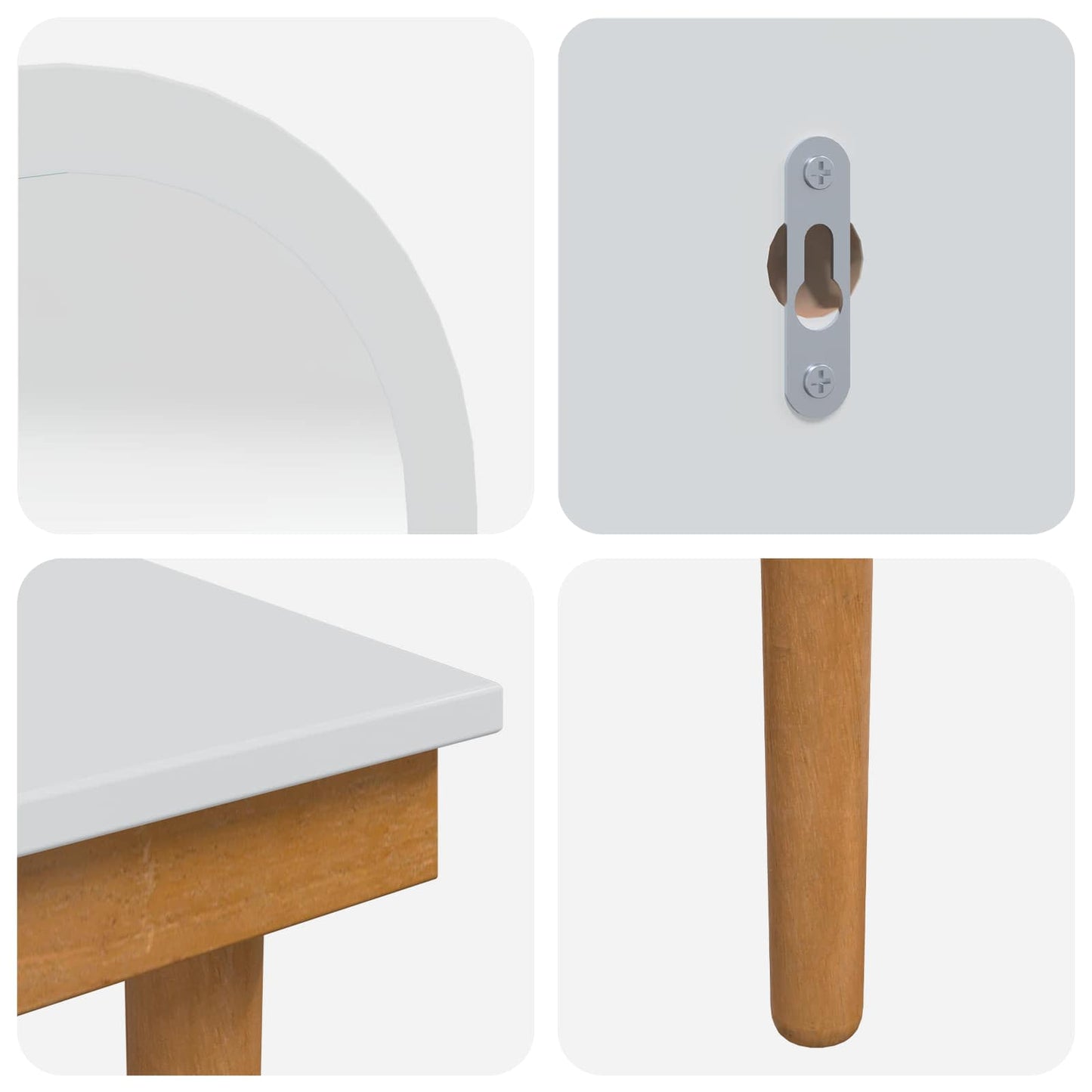Toilettafel Set FAUSKE 3 pcs Wit 100 x 50 x 143 cm