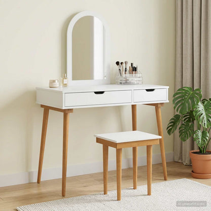 Toilettafel Set FAUSKE 3 pcs Wit 100 x 50 x 143 cm