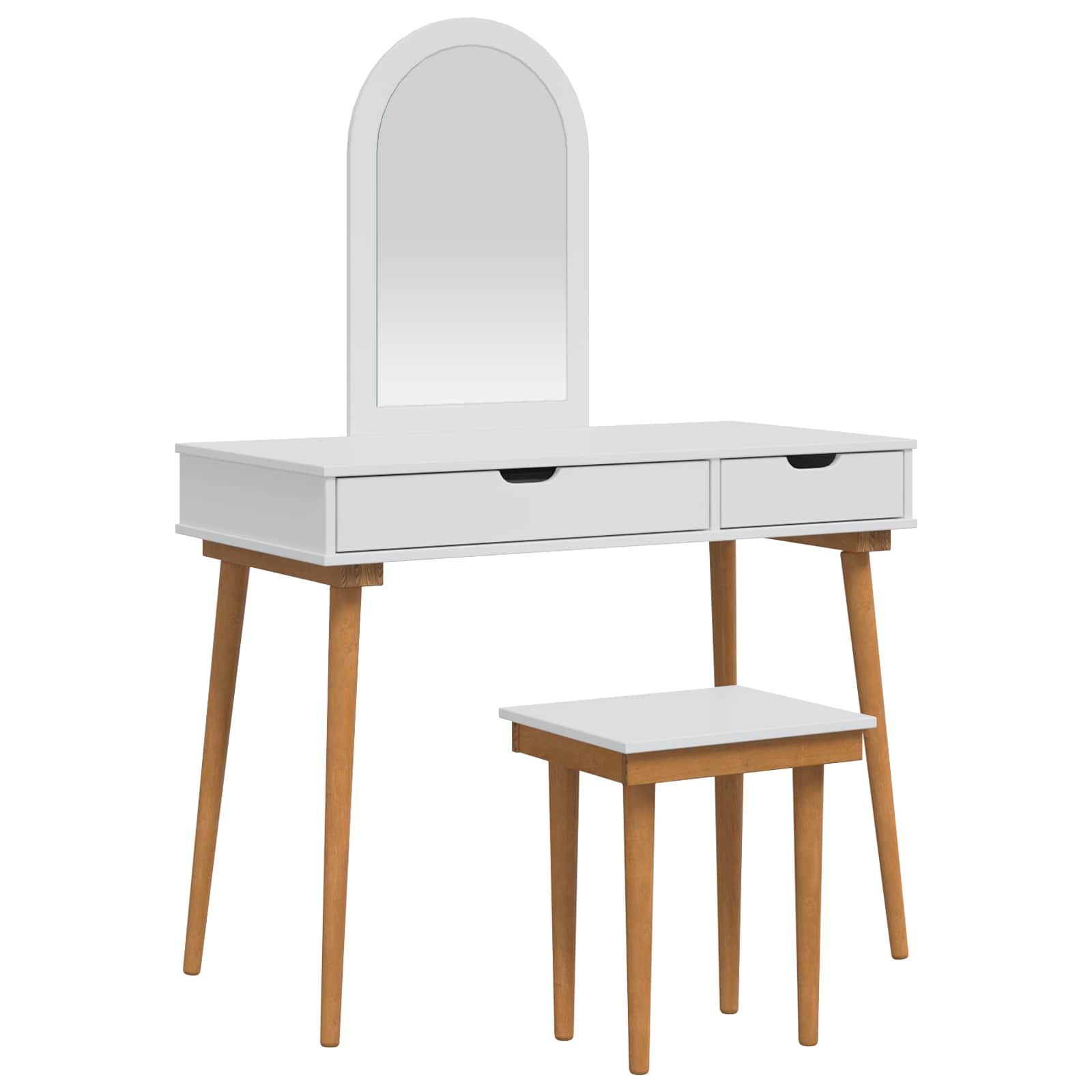 Toilettafel Set FAUSKE 3 pcs Wit 100 x 50 x 143 cm