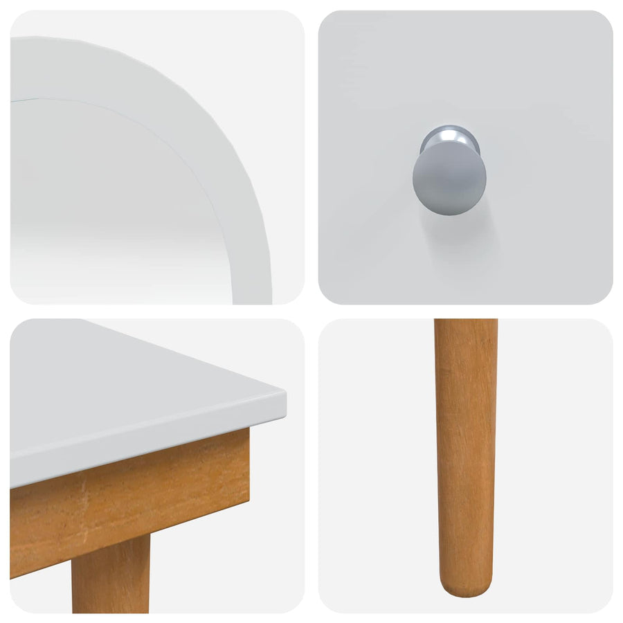 Toilettafel Set FAUSKE 4 st Wit 76 x 50 x 143 cm
