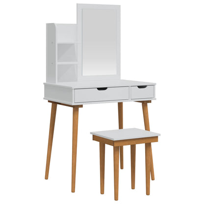 Toilettafel Set FAUSKE 4 pcs Wit 76 x 50 x 143 cm