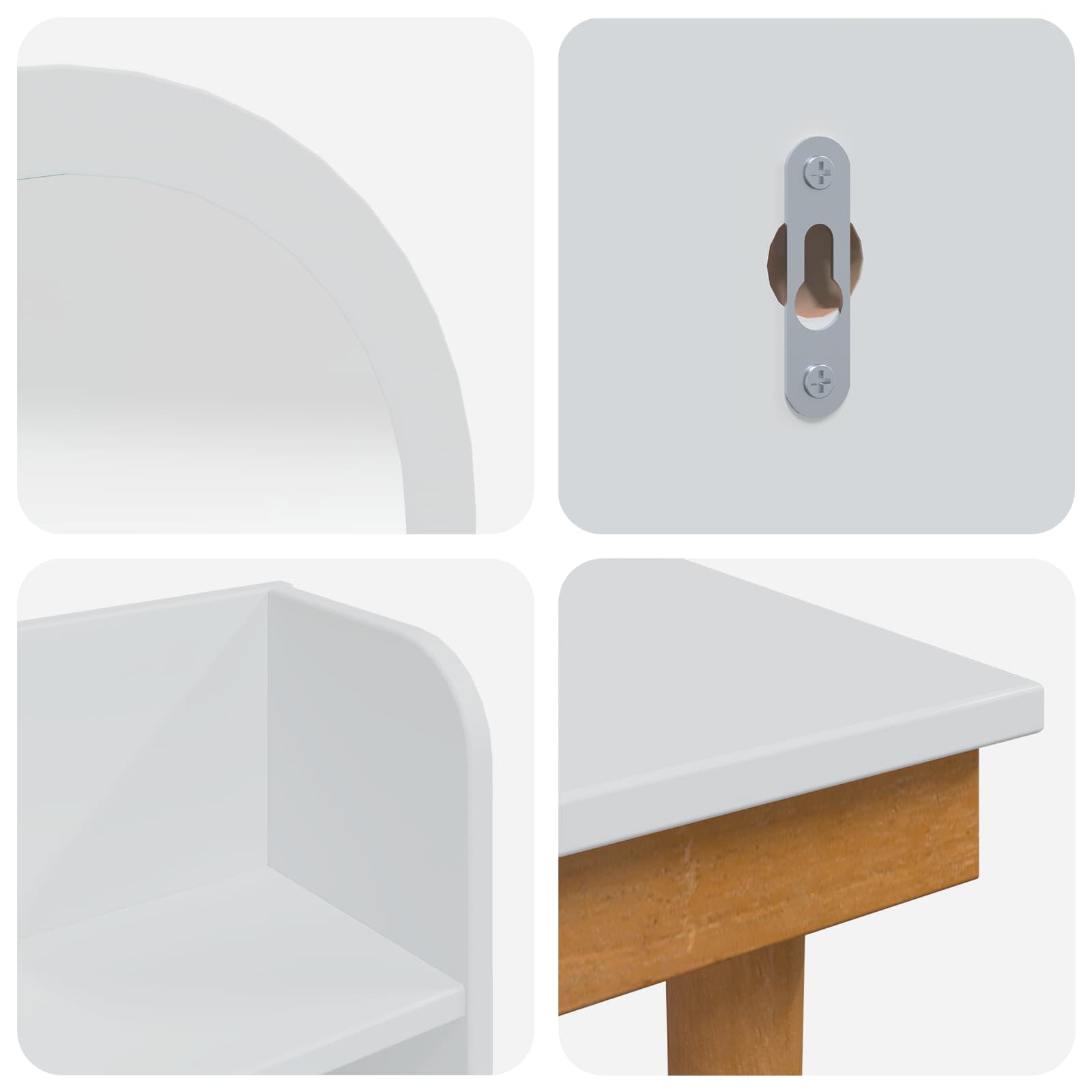 Toilettafel Set FAUSKE 4 pcs Wit 76 x 50 x 143 cm