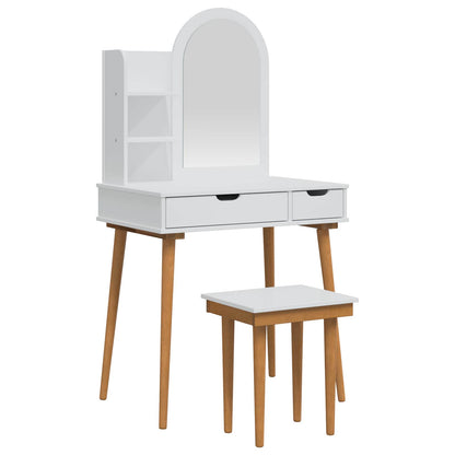Toilettafel Set FAUSKE 4 pcs Wit 76 x 50 x 143 cm