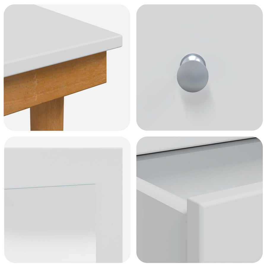 Toilettafel Set FAUSKE 5 st Wit 100 x 50 x 143 cm