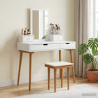 Kaptafel FAUSKE 100x50x143 cm wit massief grenenhout