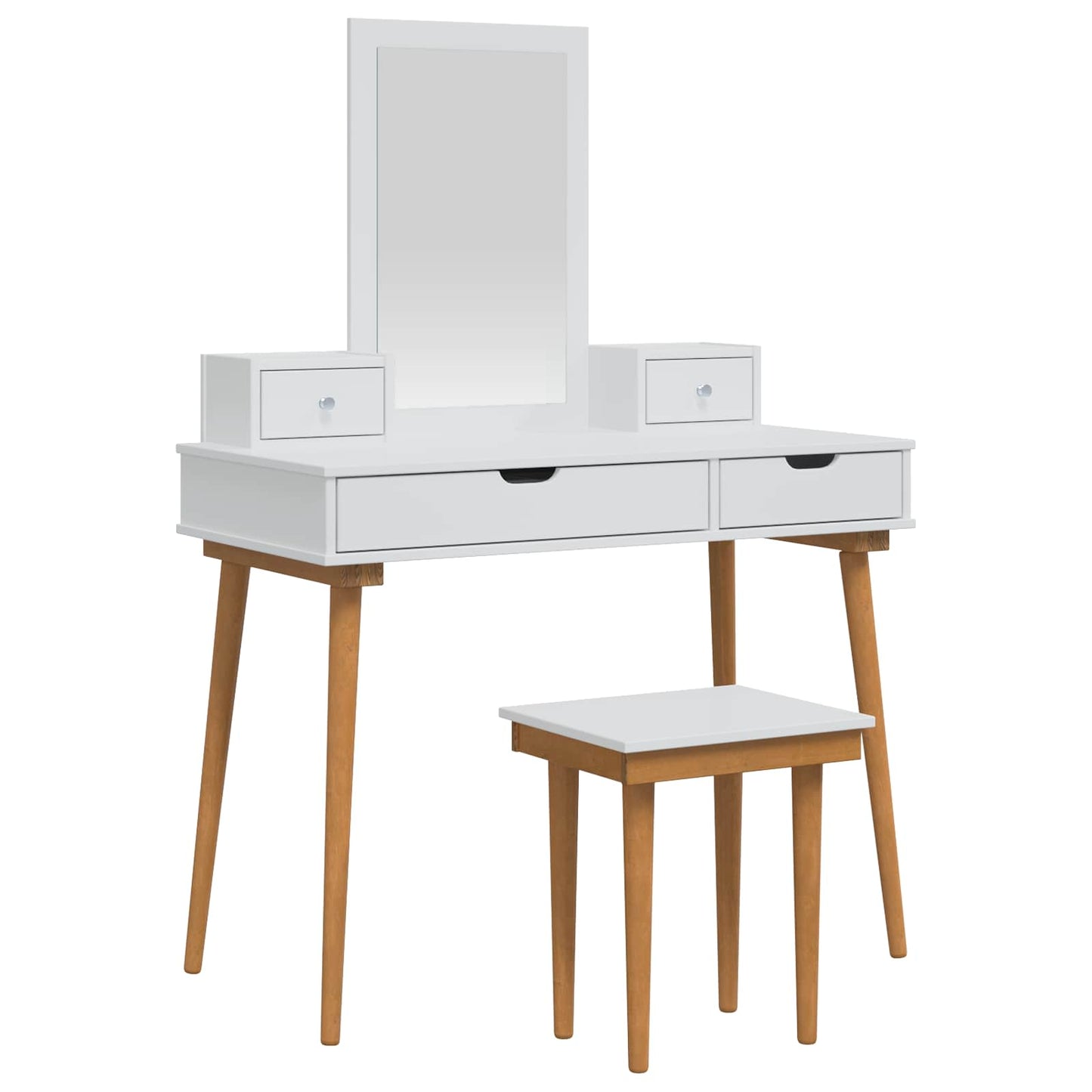 Toilettafel Set FAUSKE 5 st Wit 100 x 50 x 143 cm