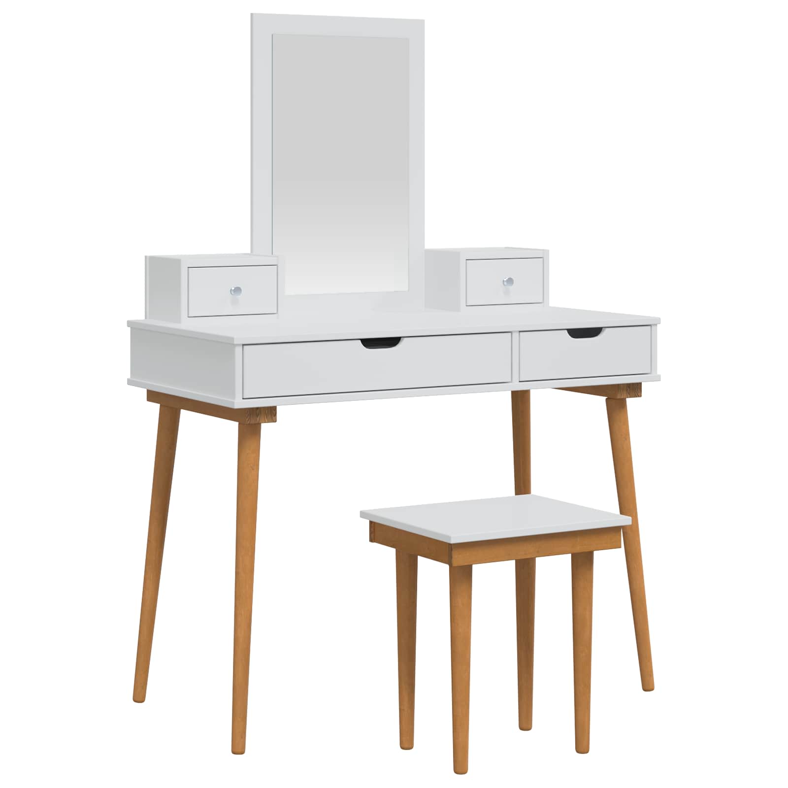 Toilettafel Set FAUSKE 5 st Wit 100 x 50 x 143 cm