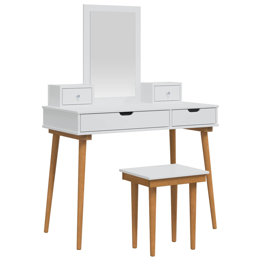 Toilettafel Set FAUSKE 5 st Wit 100 x 50 x 143 cm