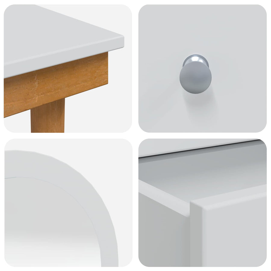 Toilettafel Set FAUSKE 5 st Wit 100 x 50 x 143 cm