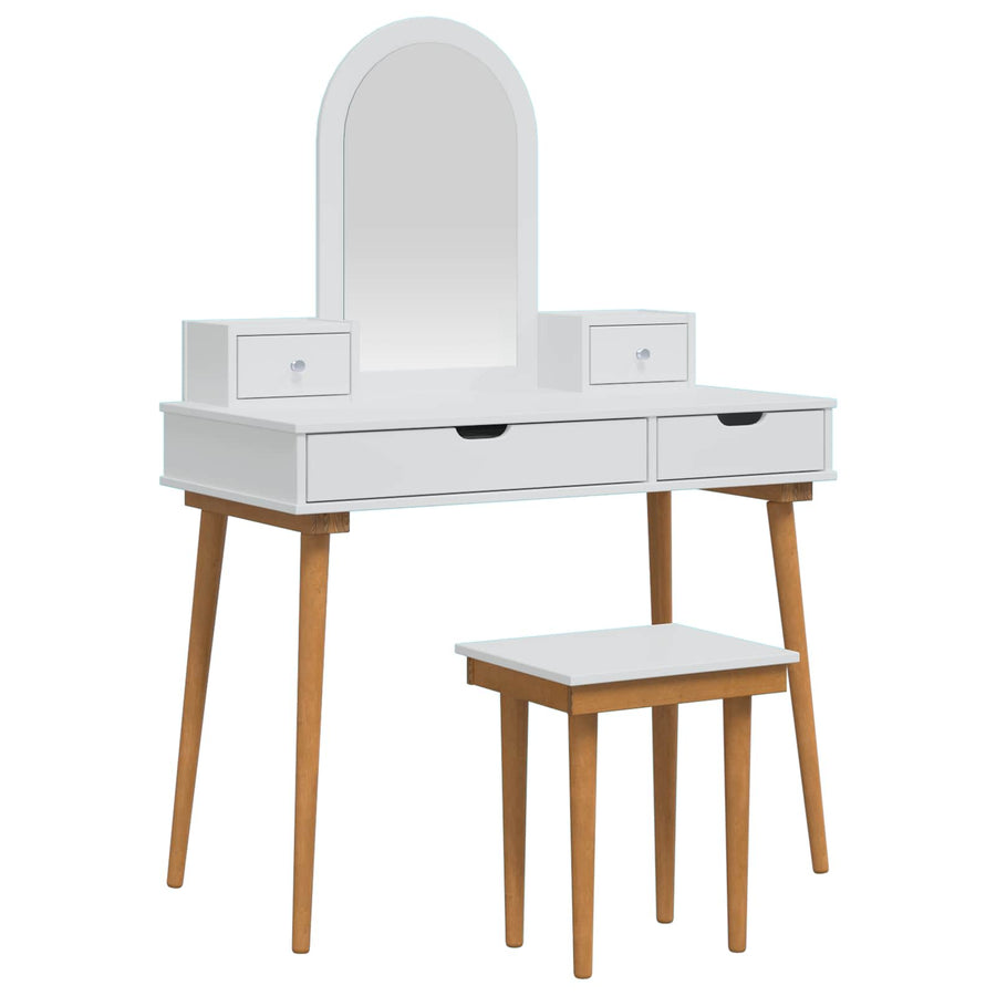 Toilettafel Set FAUSKE 5 st Wit 100 x 50 x 143 cm
