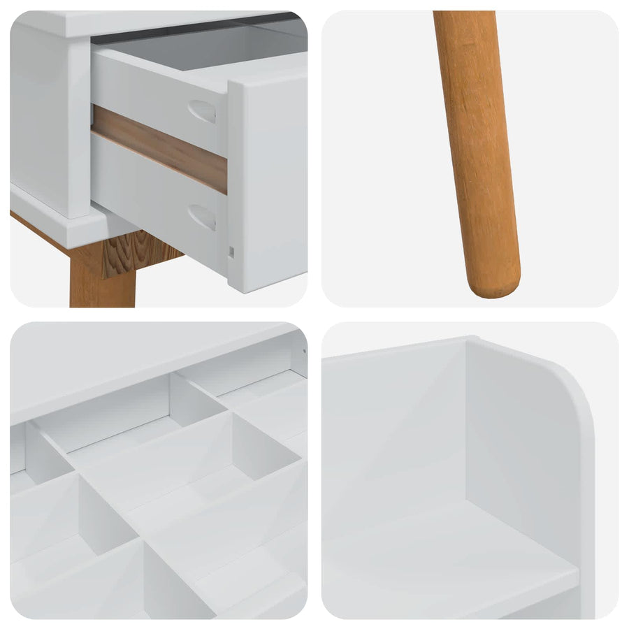 Toilettafel Set FAUSKE 5 st Wit 100 x 50 x 143 cm